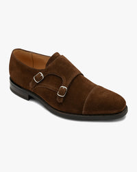 Loake 1880 Classic Cannon Twin Buckle Monk Shoe - Brown Suede | Loake Shoemakers Shoes | JEANSTORE