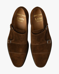 Loake 1880 Classic Cannon Twin Buckle Monk Shoe - Brown Suede | Loake Shoemakers Shoes | JEANSTORE