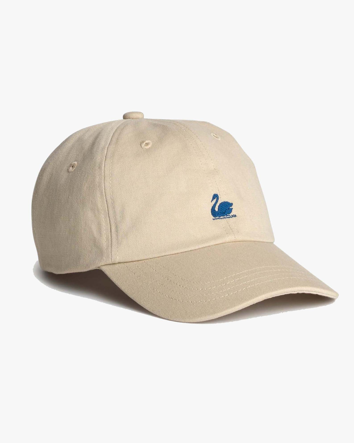 Merz b. Schwanen CAP01 Swan Logo Cap - Light Khaki / Deep Blue