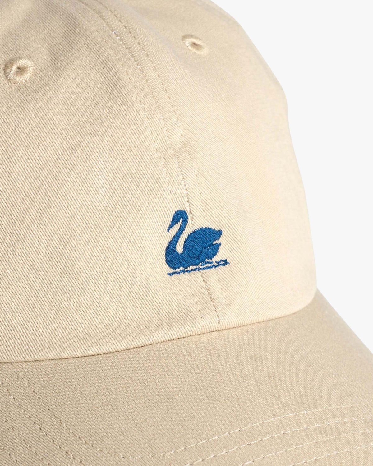 Merz b. Schwanen CAP01 Swan Logo Cap - Light Khaki / Deep Blue
