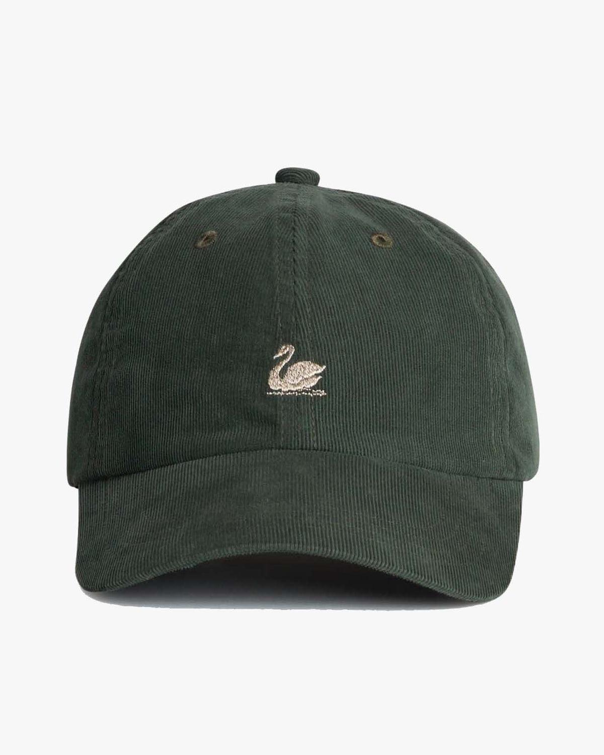 Merz b. Schwanen CAP01LC Swan Logo Corduroy Cap - Forest