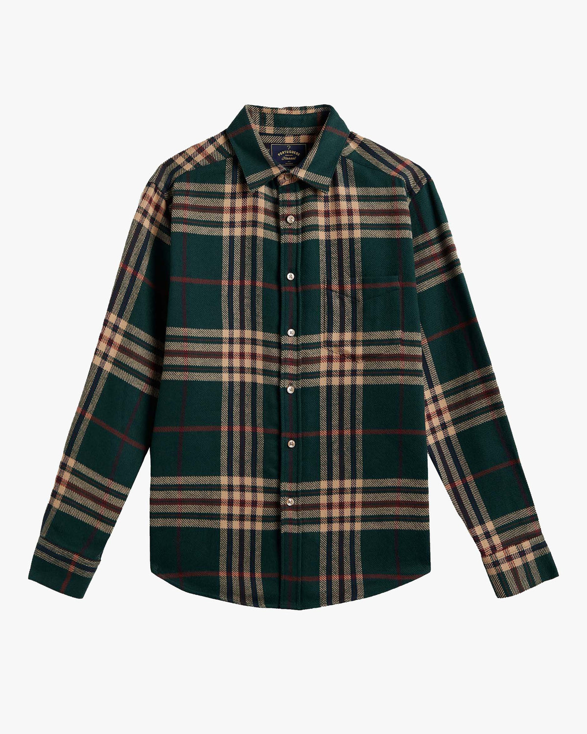Portuguese Flannel Cervo Flannel Shirt - Green / Beige