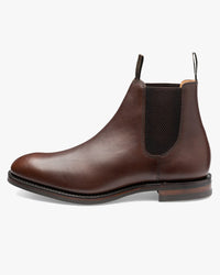 Loake 1880 Classic Chatsworth Chelsea Boot - Dark Brown Waxy / Dainite Sole | Loake Shoemakers Boots | JEANSTORE