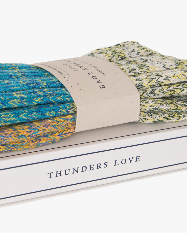 Thunders Love Charlie Collection Socks - Light Blue / Yellow