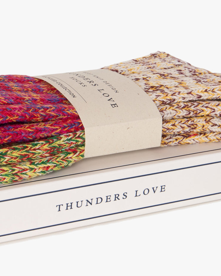 Thunders Love Charlie Collection Socks - Red / Yellow