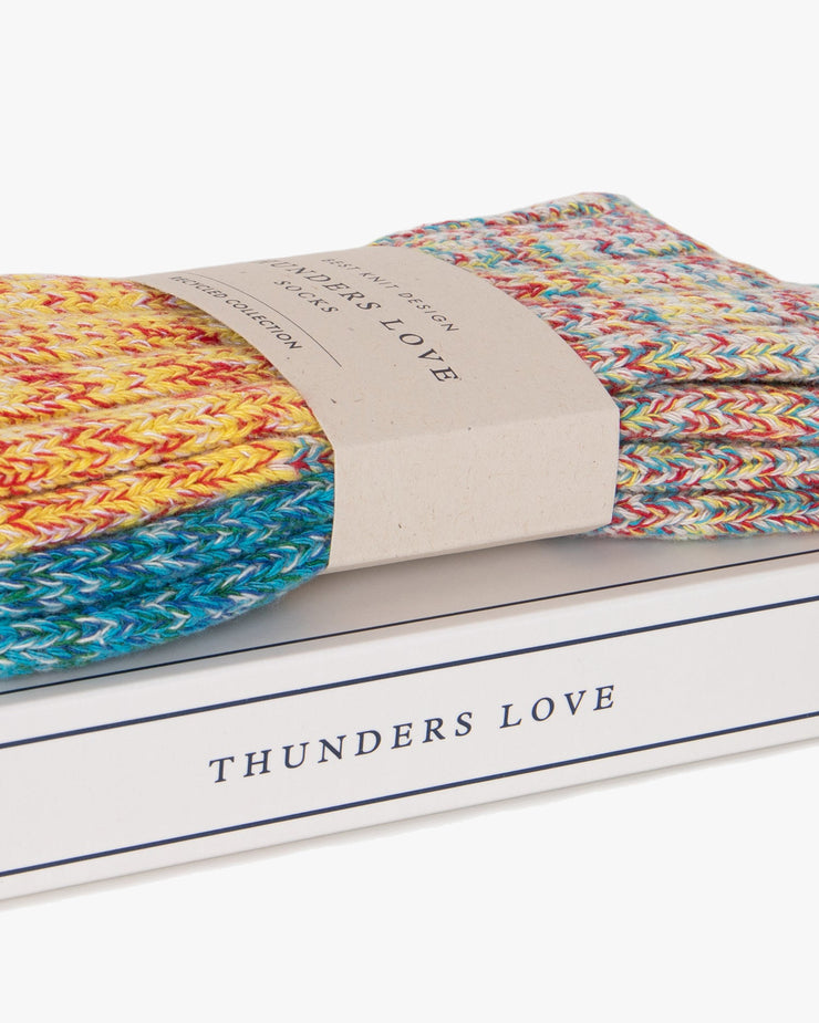 Thunders Love Charlie Collection Socks - Strange Blue / Yellow Mix | Thunders Love Socks | JEANSTORE