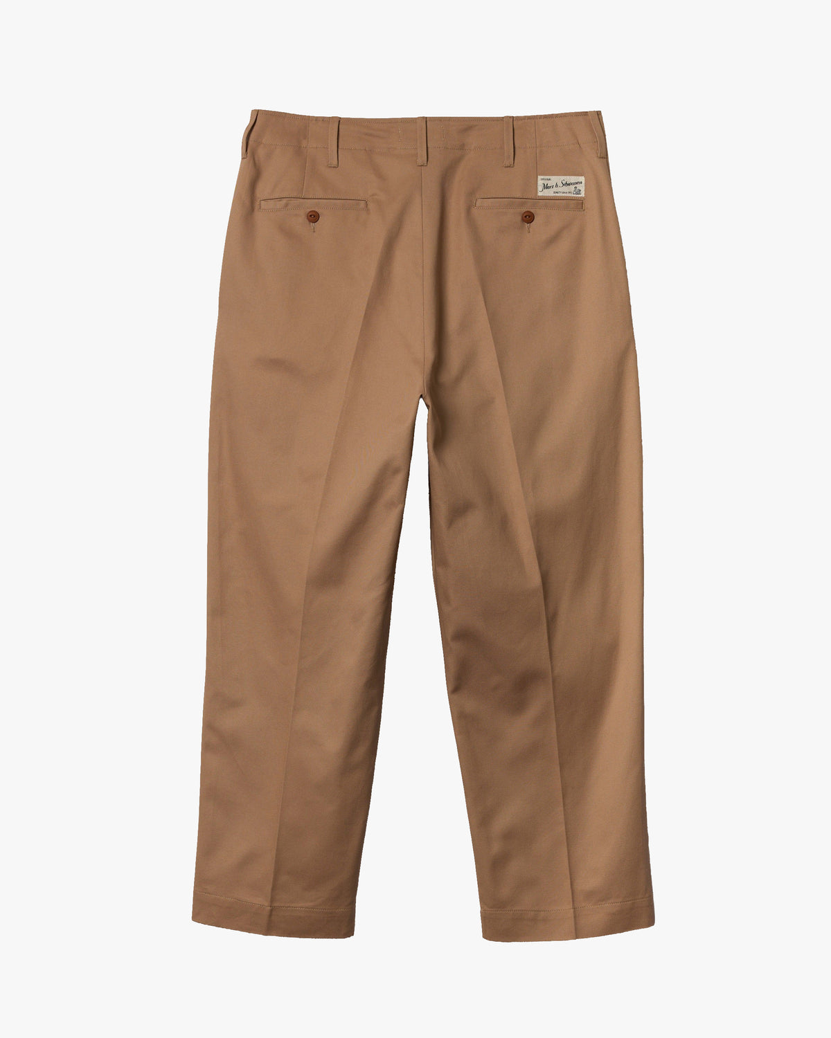 Merz b. Schwanen 1920s Cotton Twill Worker Chinos - Khaki
