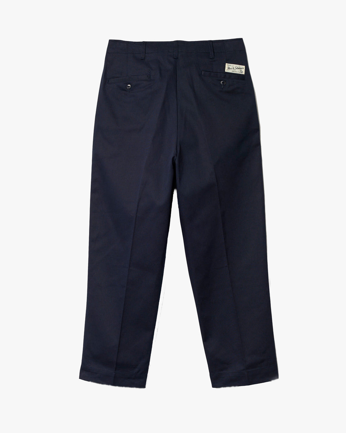 Merz b. Schwanen 1920s Cotton Twill Worker Chinos - Dark Navy