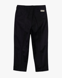 Merz b. Schwanen 1920s Cotton Twill Worker Chinos - Deep Black