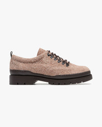 Kleman Courrier 2 'Fur' Hairy Suede Derby Shoe - Argile Poudré