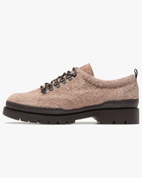 Kleman Courrier 2 'Fur' Hairy Suede Derby Shoe - Argile Poudré