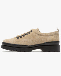 Kleman Courrier 2 'Fur' Hairy Suede Derby Shoe - Sable Poudré