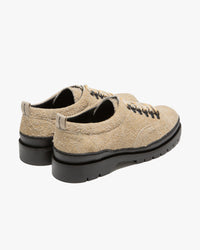 Kleman Courrier 2 'Fur' Hairy Suede Derby Shoe - Sable Poudré