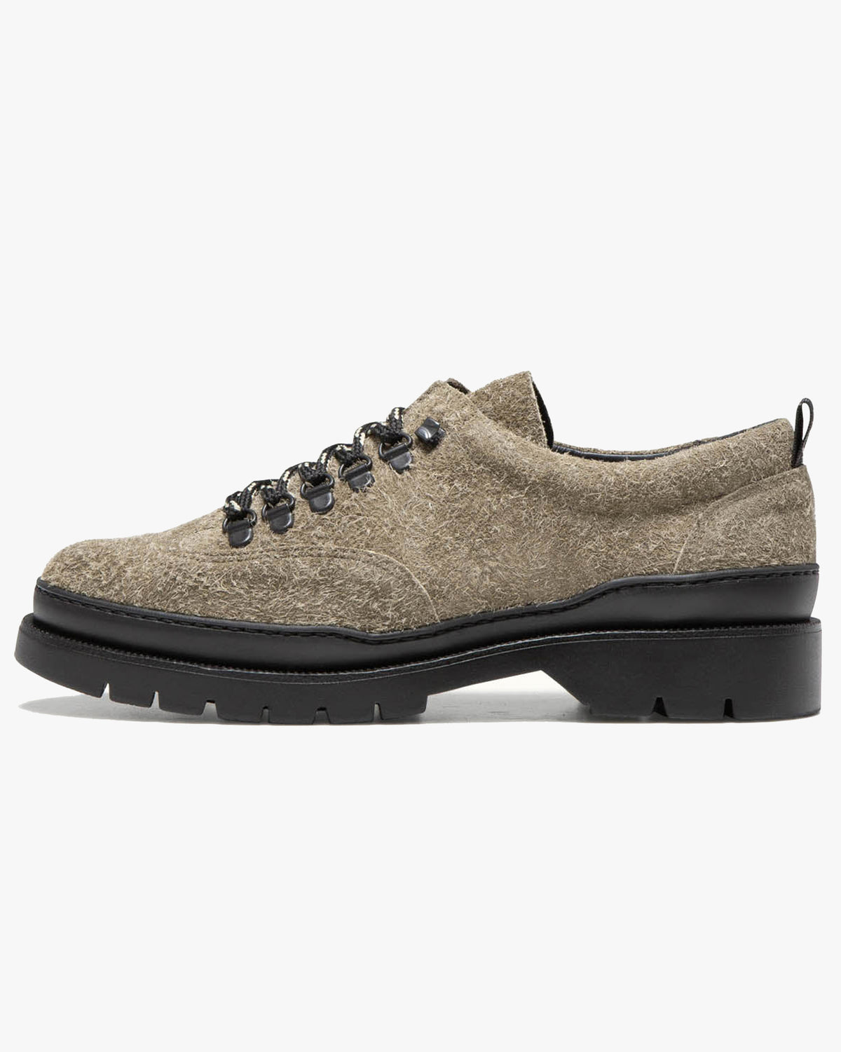 Kleman Courrier 2 'Fur' Hairy Suede Derby Shoe - Khaki Poudré