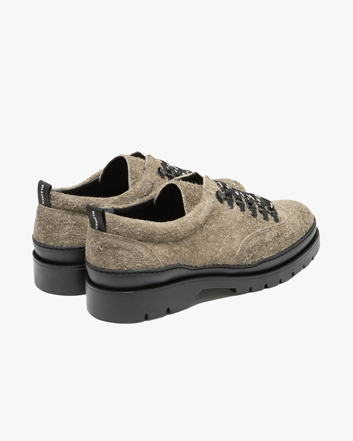 Kleman Courrier 2 'Fur' Hairy Suede Derby Shoe - Khaki Poudré