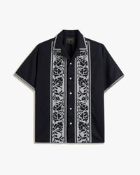 Portuguese Flannel Cross Stitch Shirt - Black