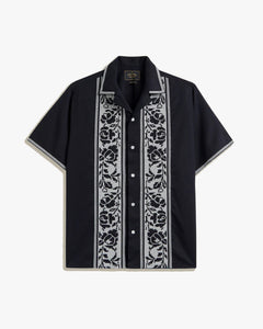 Portuguese Flannel Cross Stitch Shirt - Black