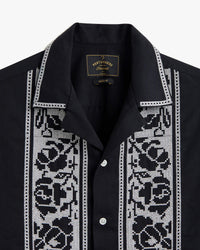 Portuguese Flannel Cross Stitch Shirt - Black