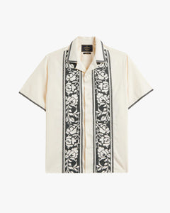Portuguese Flannel Cross Stitch Shirt - Ecru