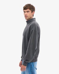 Colorful Standard Organic Quarter Zip Sweater - Faded Black | Colorful Standard Sweaters & Knitwear | JEANSTORE