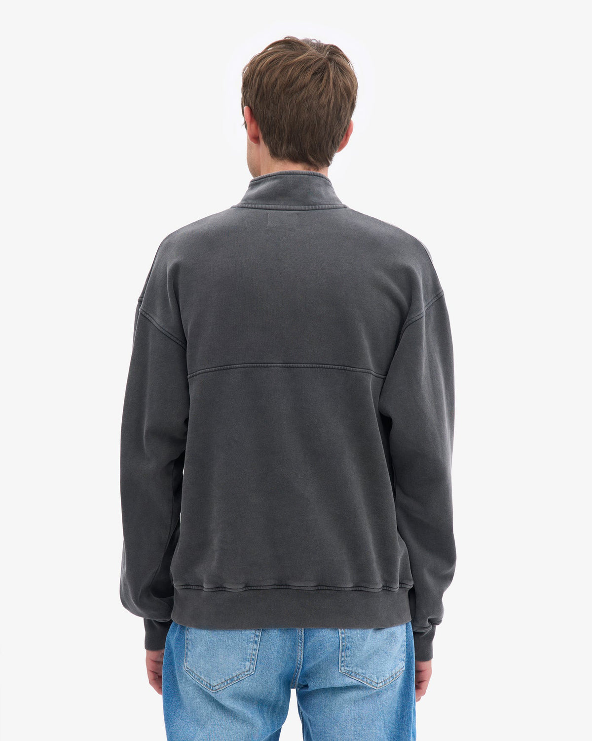 Colorful Standard Organic Quarter Zip Sweater - Faded Black | Colorful Standard Sweaters & Knitwear | JEANSTORE