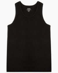 Colorful Standard Organic Rib Tank Top - Deep Black | Colorful Standard T Shirts | JEANSTORE