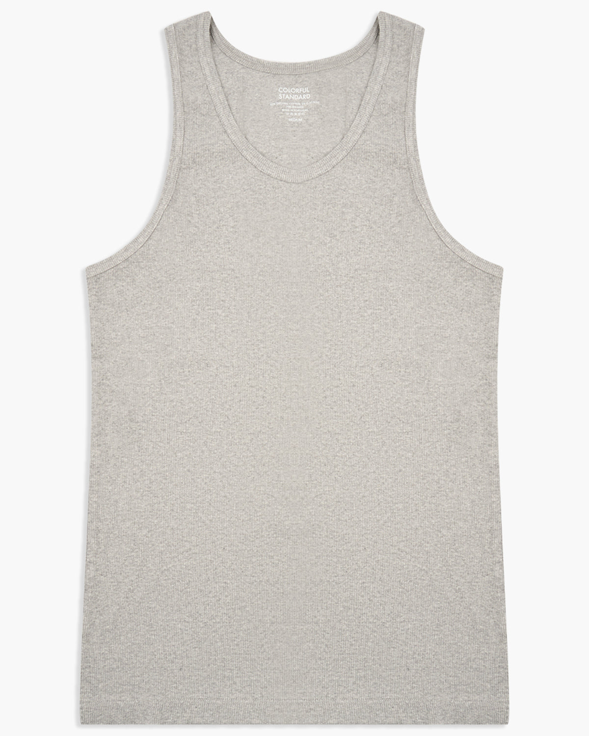 Colorful Standard Organic Rib Tank Top - Heather Grey | Colorful Standard T Shirts | JEANSTORE