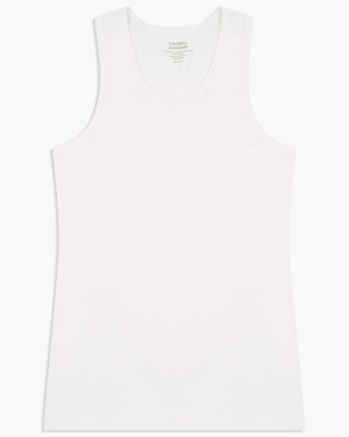 Colorful Standard Organic Rib Tank Top - Optical White | Colorful Standard T Shirts | JEANSTORE