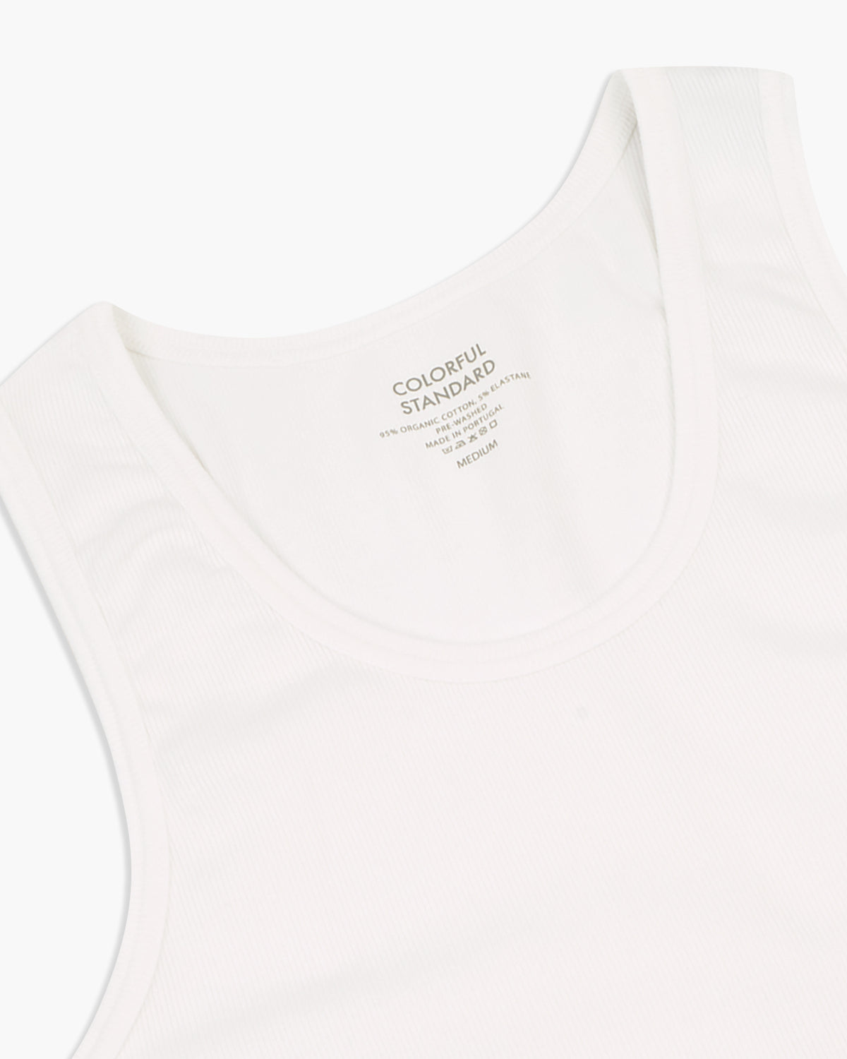 Colorful Standard Organic Rib Tank Top - Optical White | Colorful Standard T Shirts | JEANSTORE