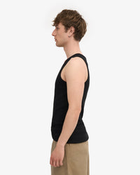 Colorful Standard Organic Rib Tank Top - Deep Black | Colorful Standard T Shirts | JEANSTORE
