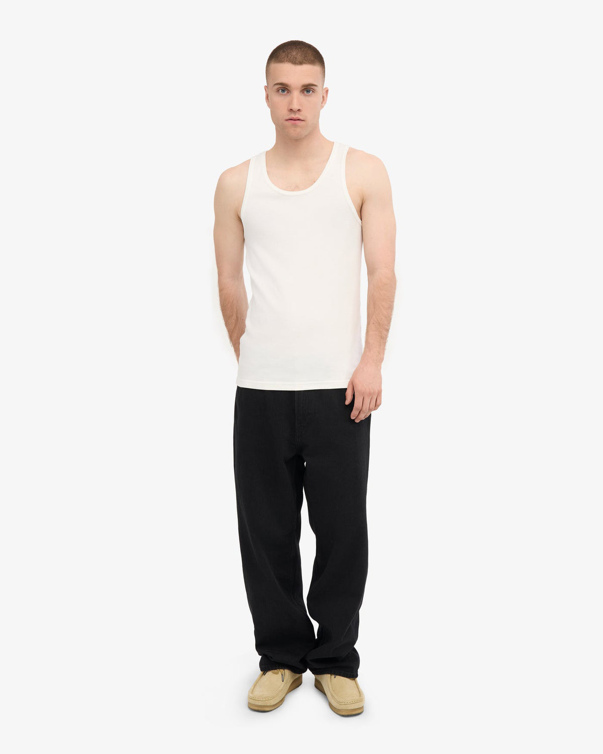 Colorful Standard Organic Rib Tank Top - Optical White | Colorful Standard T Shirts | JEANSTORE