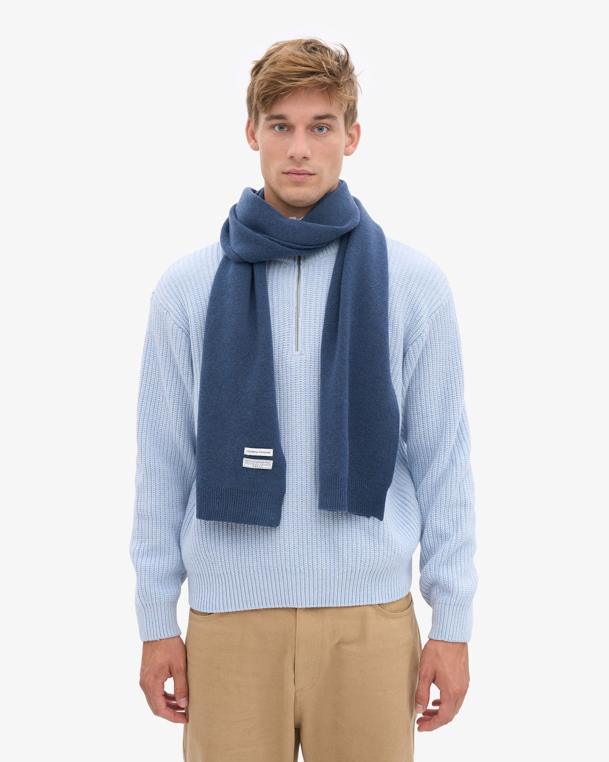 Colorful Standard Merino Wool Scarf - Petrol Blue