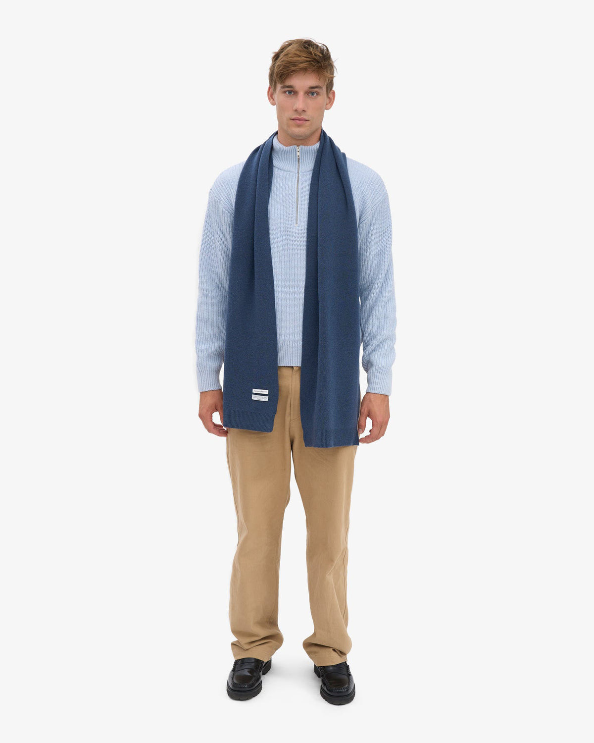 Colorful Standard Merino Wool Scarf - Petrol Blue