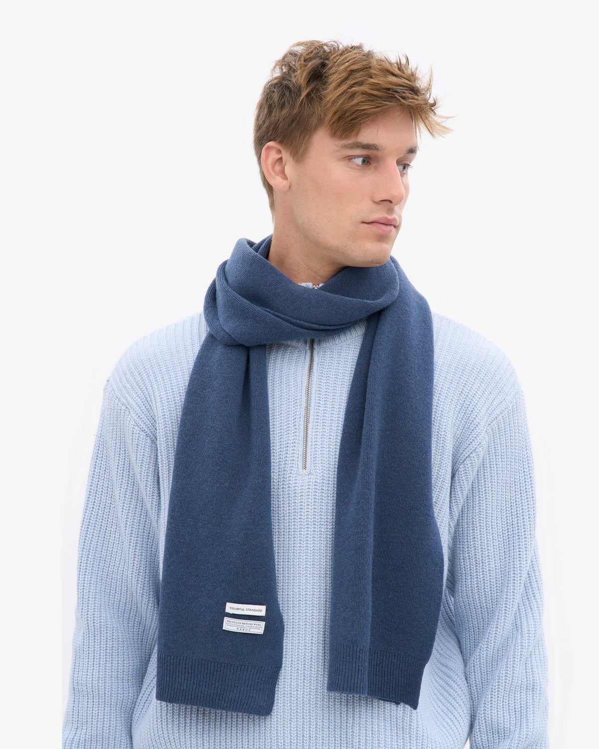Colorful Standard Merino Wool Scarf - Petrol Blue