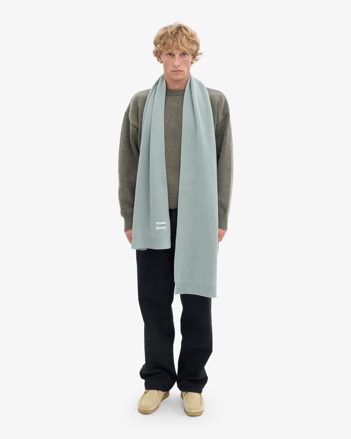 Colorful Standard Merino Wool Scarf - Steel Blue | Colorful Standard Scarves | JEANSTORE