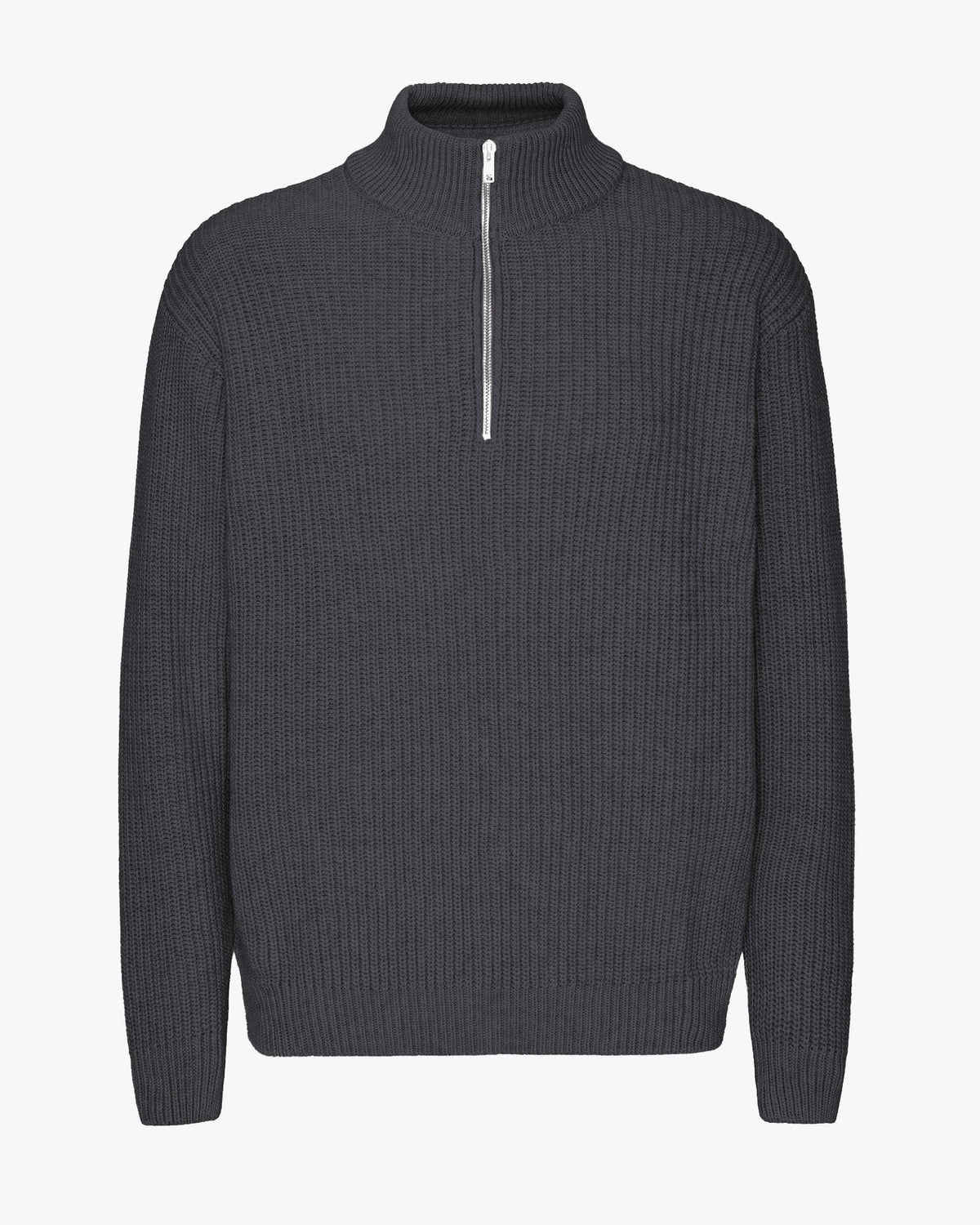 Colorful Standard Merino Wool Quarter Zip Sweater - Lava Grey | Colorful Standard Sweaters & Knitwear | JEANSTORE