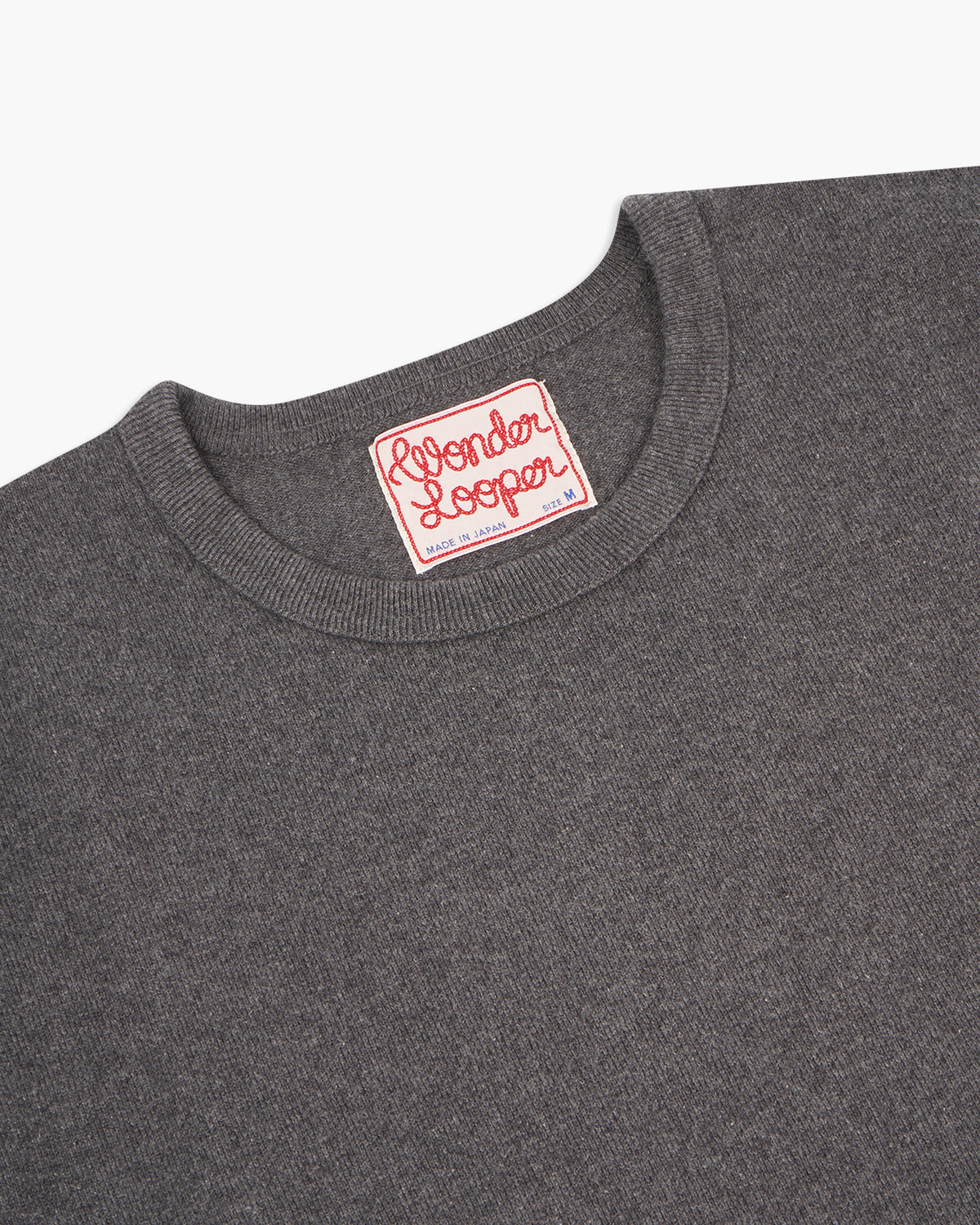 Wonder Looper 409gsm Double Heavyweight T Shirt - Charcoal | Wonder Looper T Shirts | JEANSTORE