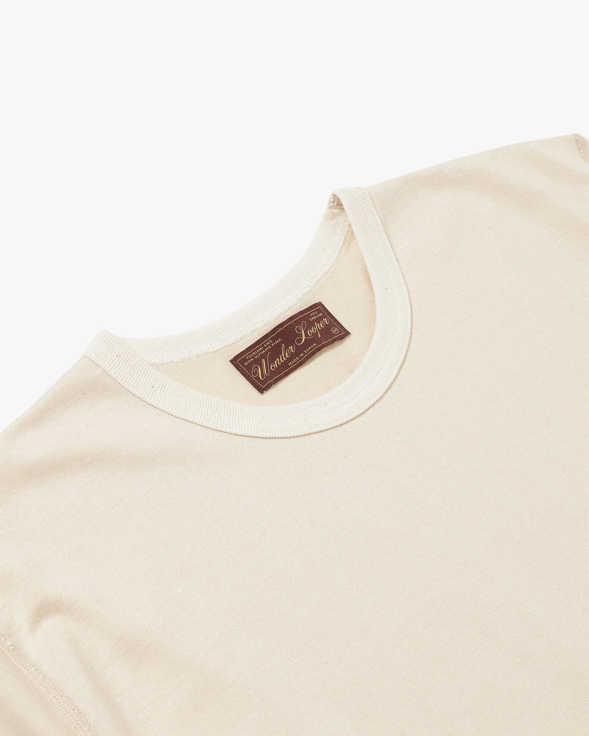 Wonder Looper Ultimate Pima Tsuriami Tee - Ecru | Wonder Looper T Shirts | JEANSTORE