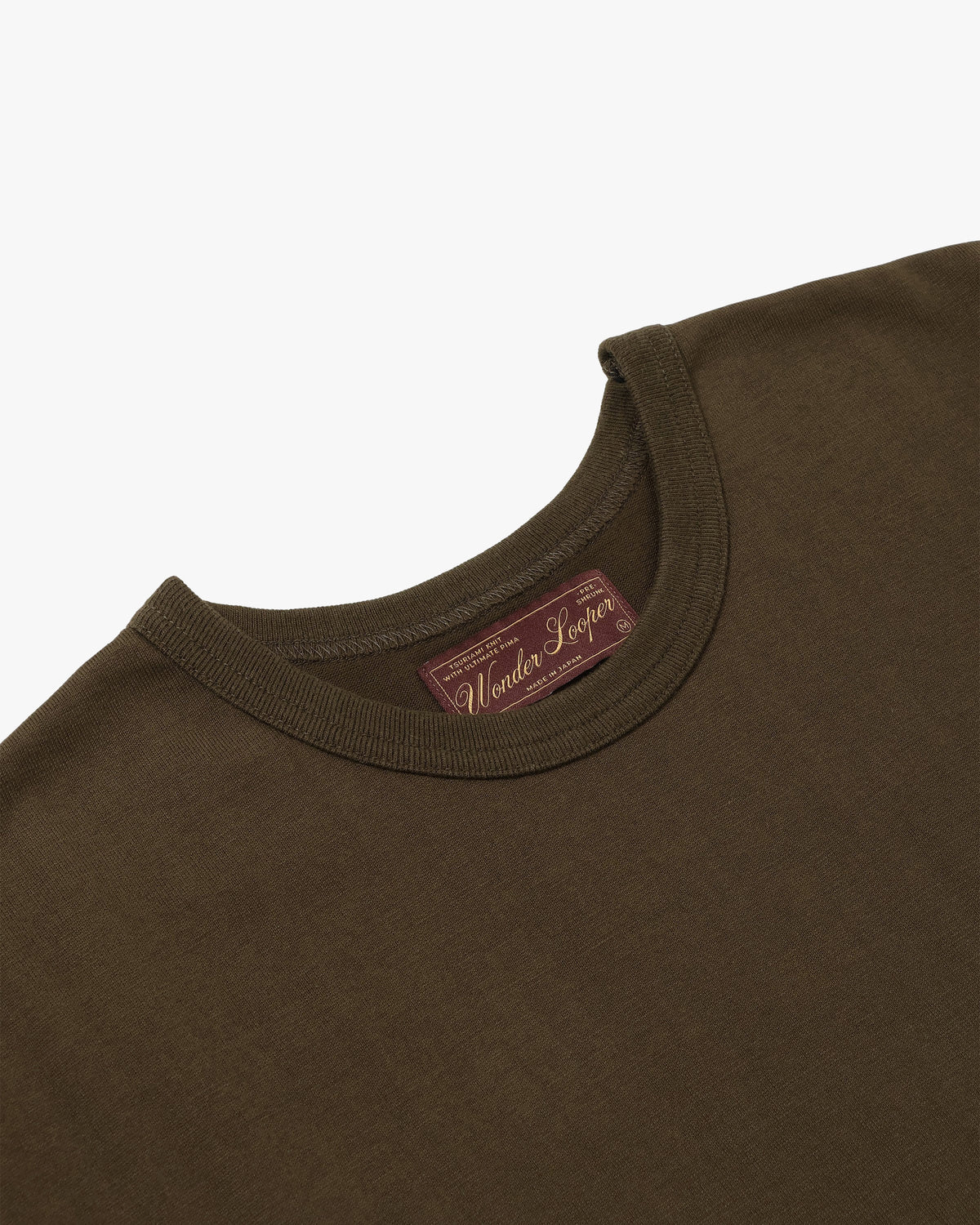 Wonder Looper Ultimate Pima Tsuriami Tee - Khaki | Wonder Looper T Shirts | JEANSTORE