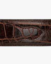 Stetson Caiman Embossed Leather Belt - Brown