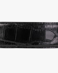 Stetson Caiman Embossed Leather Belt - Black