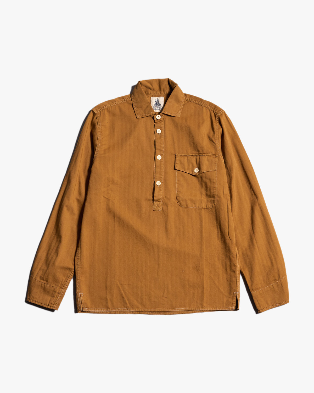 Captain Santors Military Herringbone Shirt - Mustard