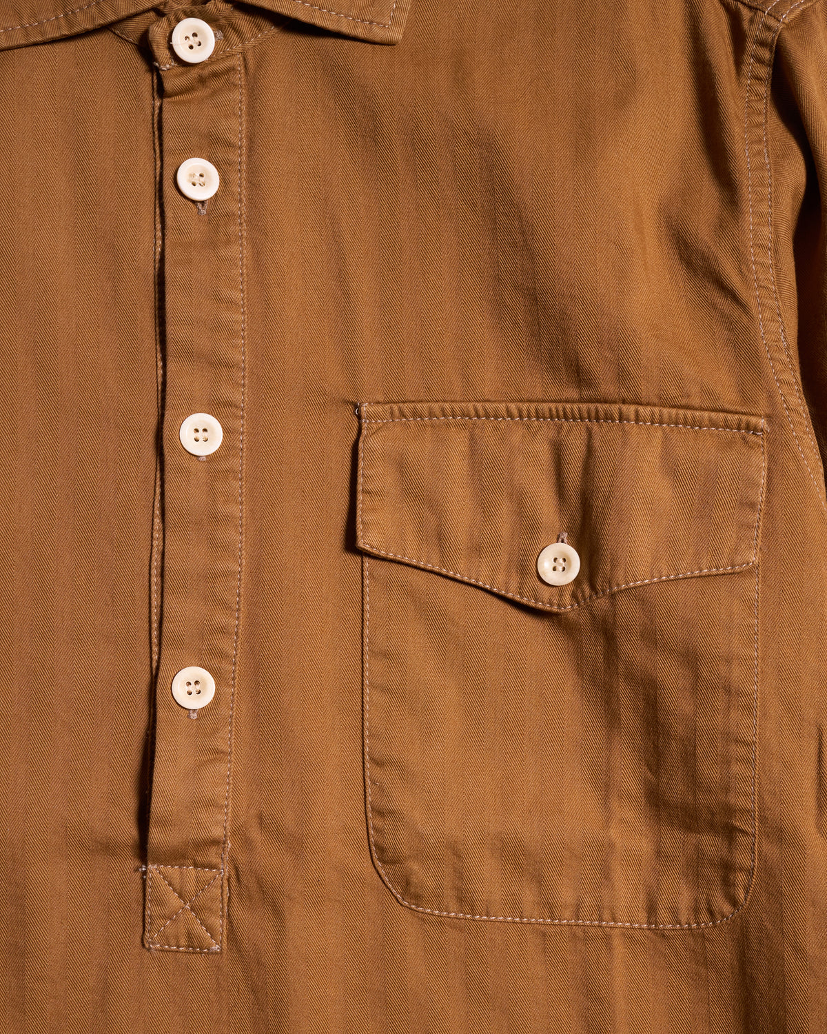 Captain Santors Military Herringbone Shirt - Mustard