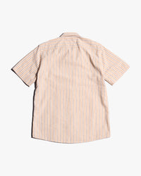 Captain Santors Striped Cotton-Linen Shirt -  Natural / Blue / Mustard