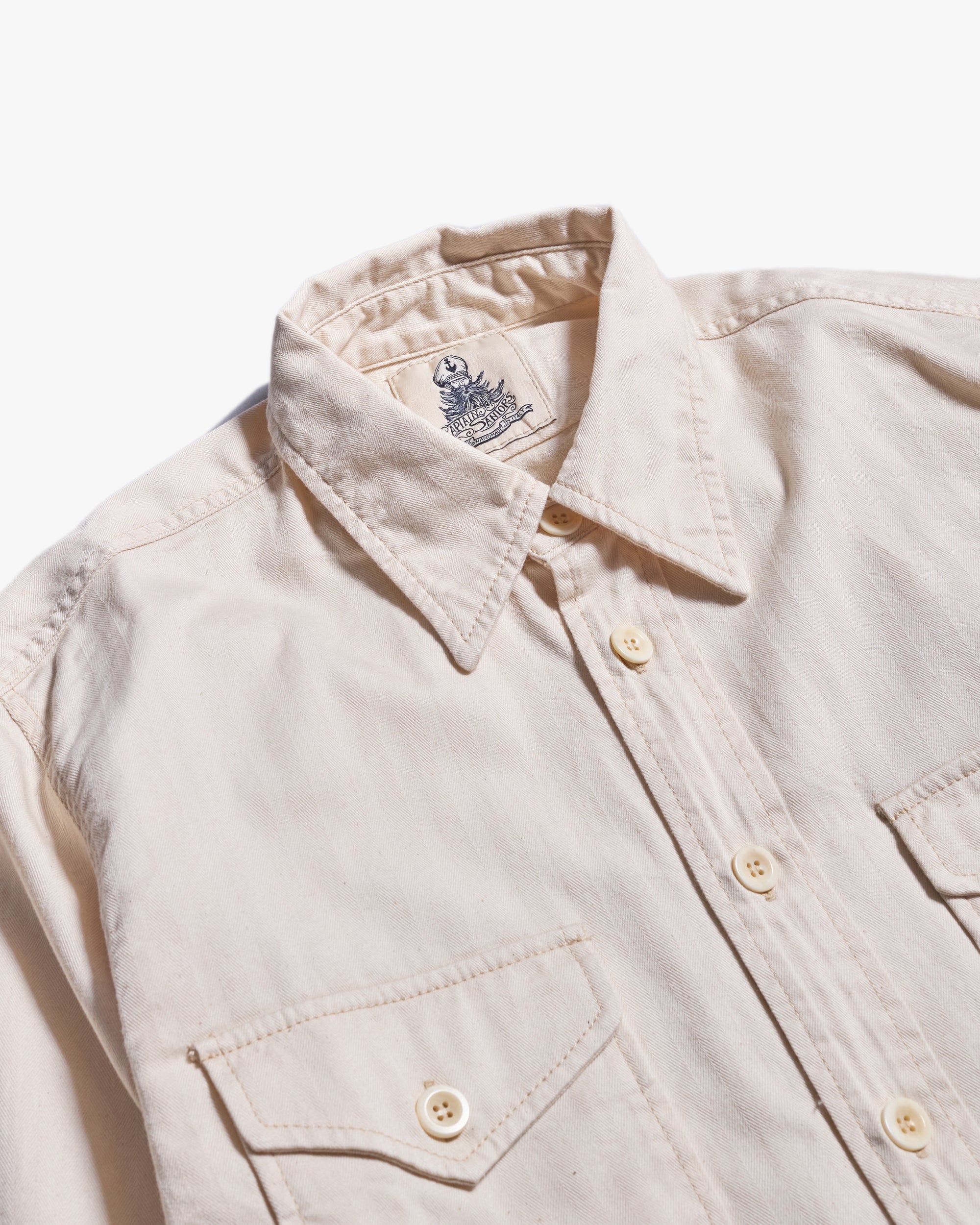 Captain Santors Cotton Shirt - White | Captain Santors Shirts | Jeanstore