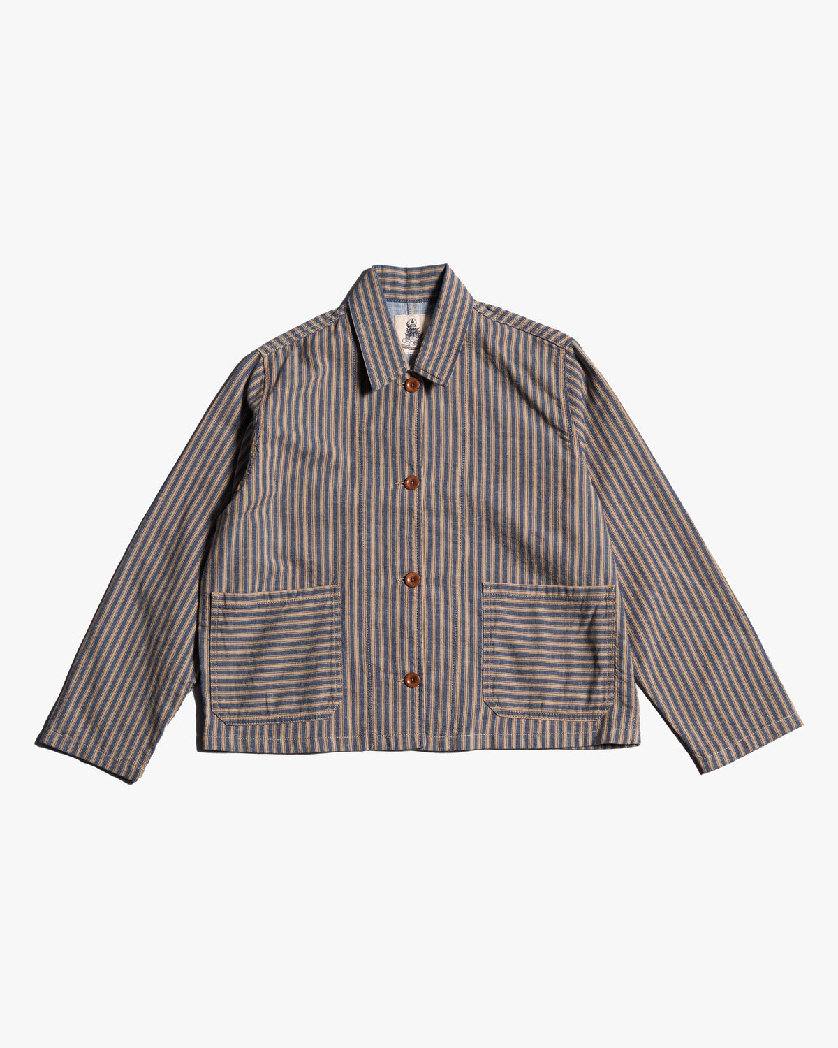 Captain Santors Striped Work Jacket - Blue / Beige | Captain Santors Jackets & Coats | Jeanstore