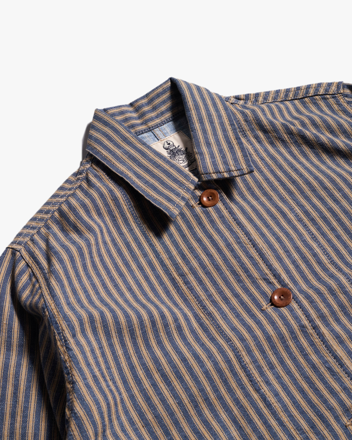 Captain Santors Striped Work Jacket - Blue / Beige | Captain Santors Jackets & Coats | Jeanstore