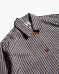 Captain Santors Striped Work Jacket - Blue / Beige | Captain Santors Jackets & Coats | Jeanstore