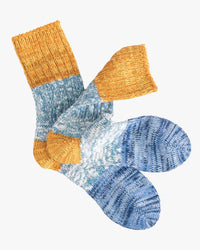 Thunders Love Charlie Cotton Collection Socks - Blue / Mustard