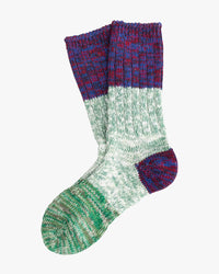 Thunders Love Charlie Cotton Collection Socks - Green / Purple